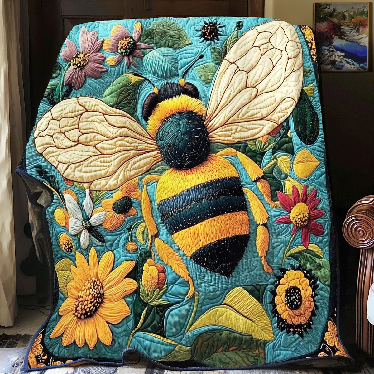 Bee Quilt Blankets Throws And Blankets Best Gift For Mothers On Mother'S Day