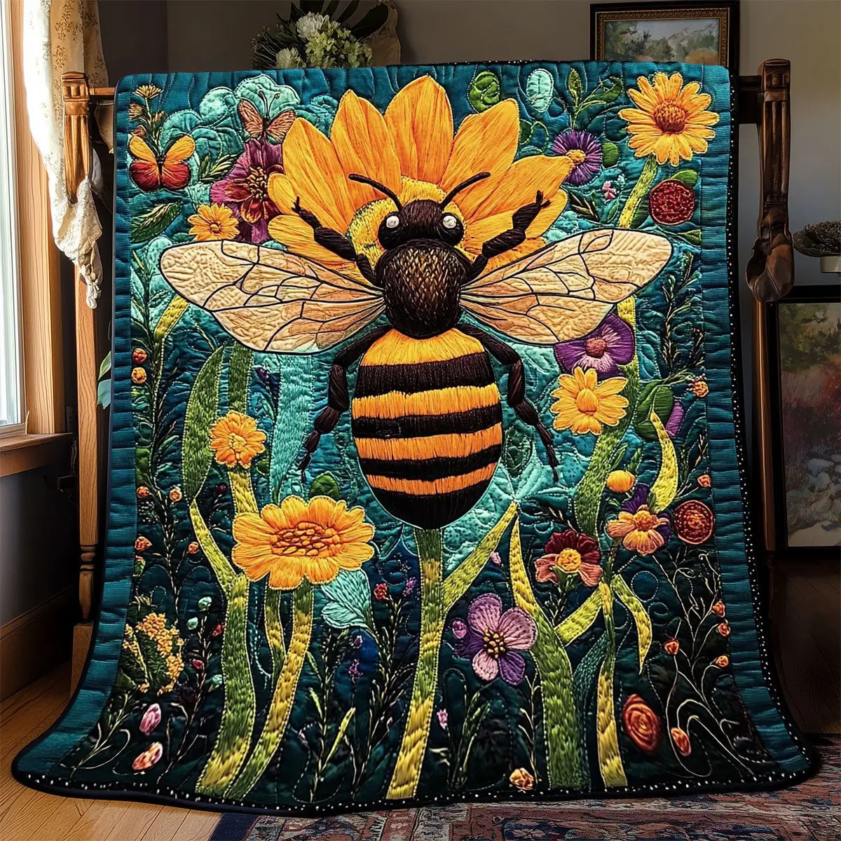 Bee Quilt Blankets Throws And Blankets Special Mother's Day Gifts For Mom
