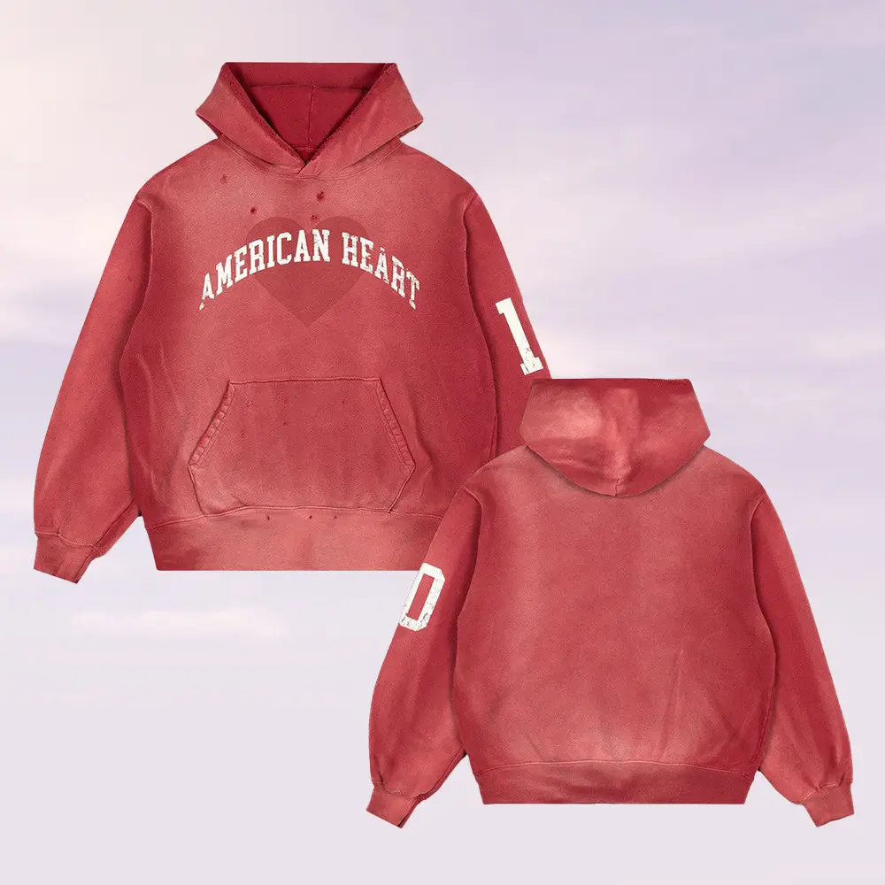 Benson Boone Merch Red Hoodie American Heart Clothes Gifts For Boyfriend