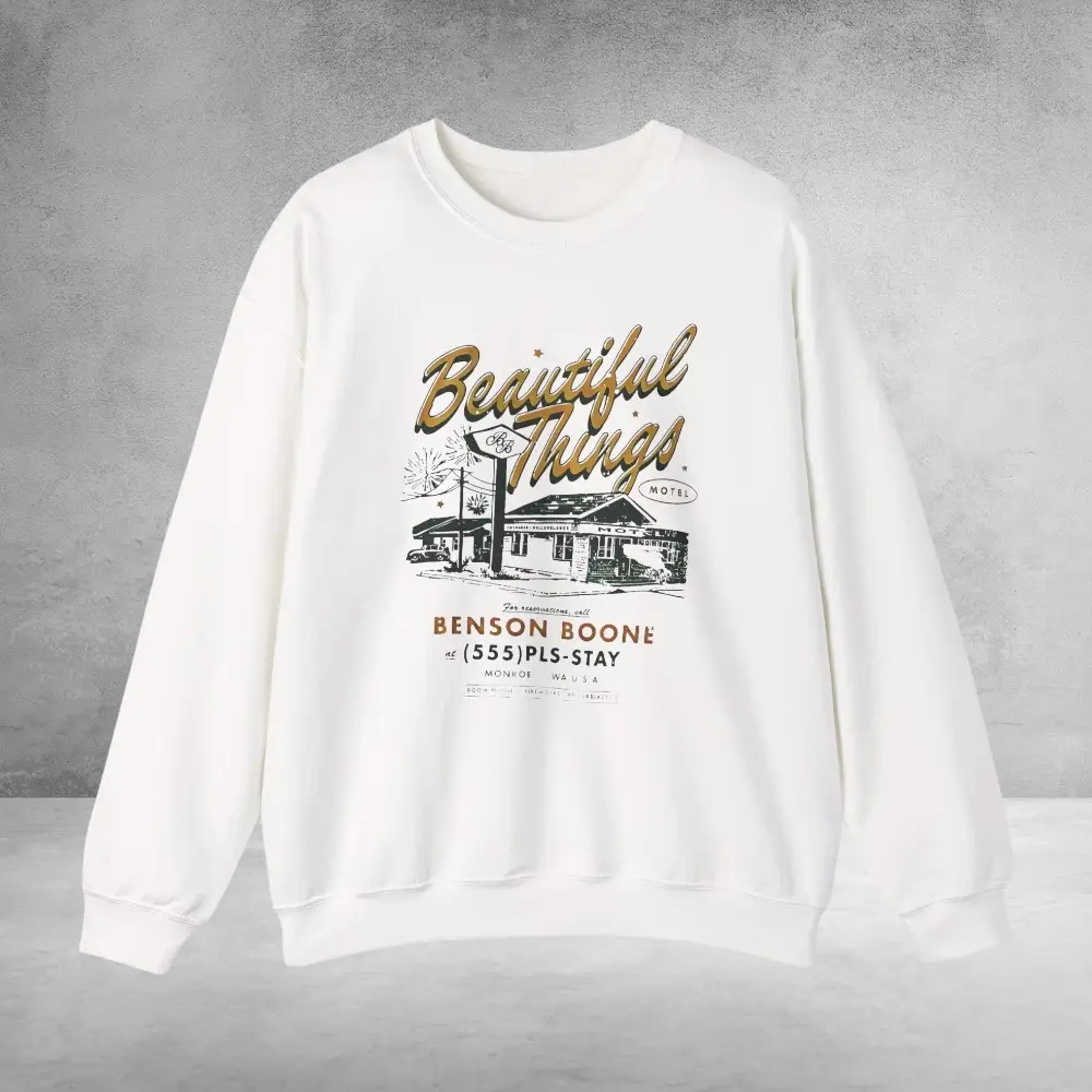 Benson Boone Merch Sweatshirt Beautiful Things Motel Great Ideas Present For Fans