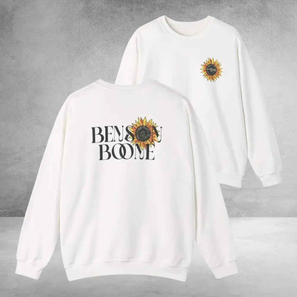 Benson Boone Merch Sweatshirt Sunflower Clothing Gift Ideas For Supporters Benson Boone Merch Sweatshirt Sunflower Clothing Gift Ideas For Supporters - Image 1