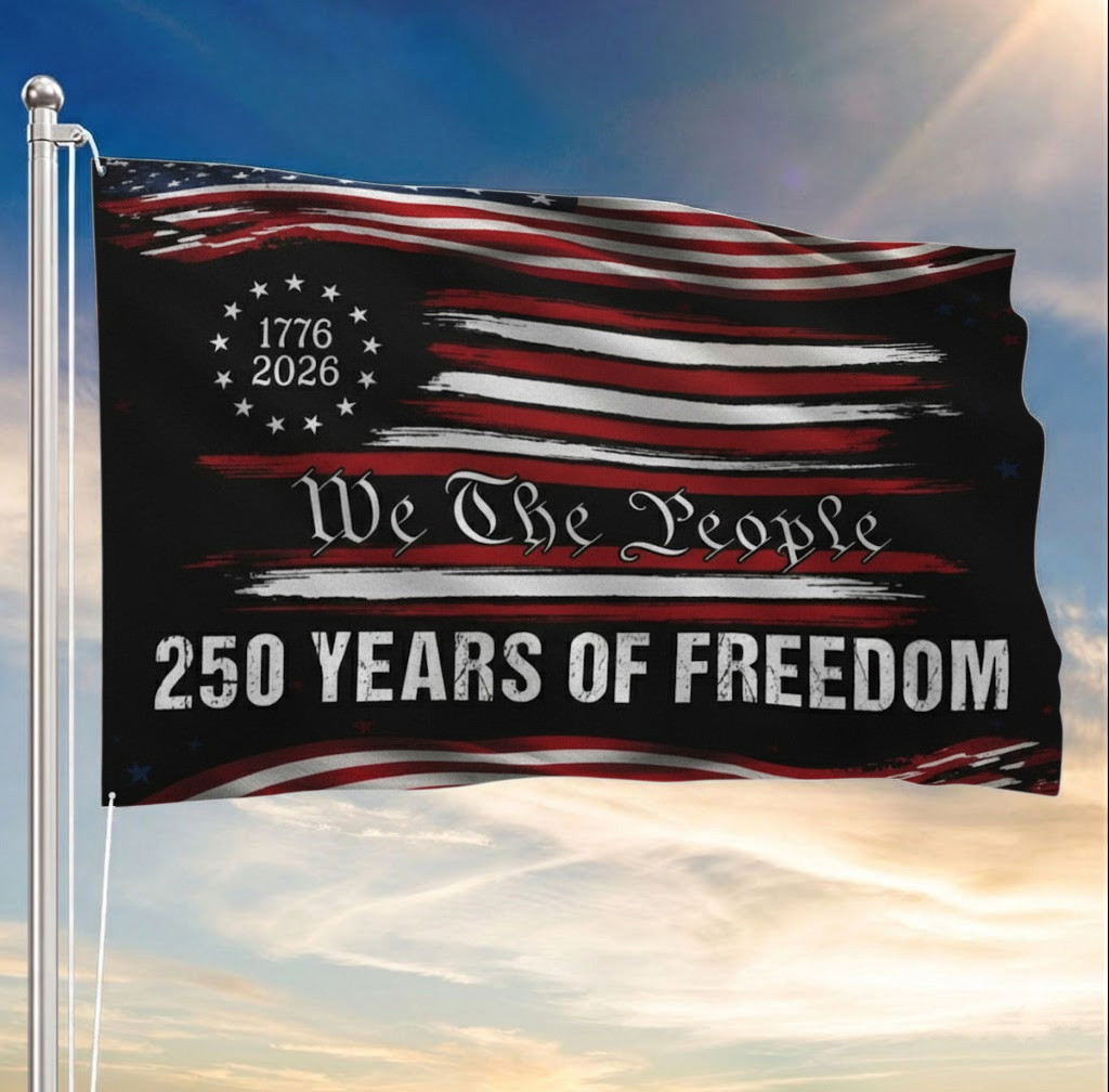 Betsy Ross Flag 250 Years 1776 2026 Patriotic Heritage USA Decor Gift Ideas