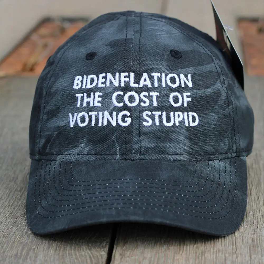 Bideation The Cost Of Voting Stupid Embroidered Hat Trump 2024 Hat FJB Merch Gifts For Dad