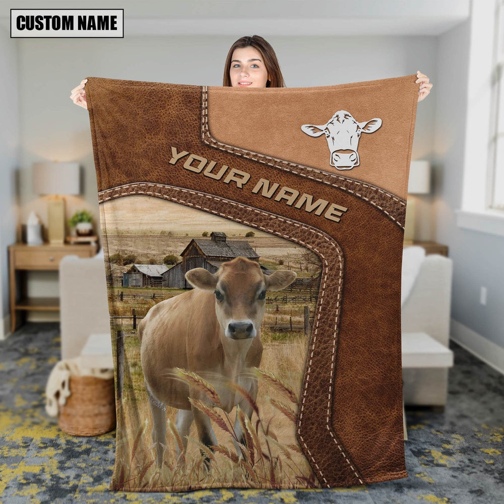 Big Custom Name Jersey Blanket Farm Animal Blanket Presents For Farmers Big Custom Name Jersey Blanket Farm Animal Blanket Presents For Farmers - Image 1