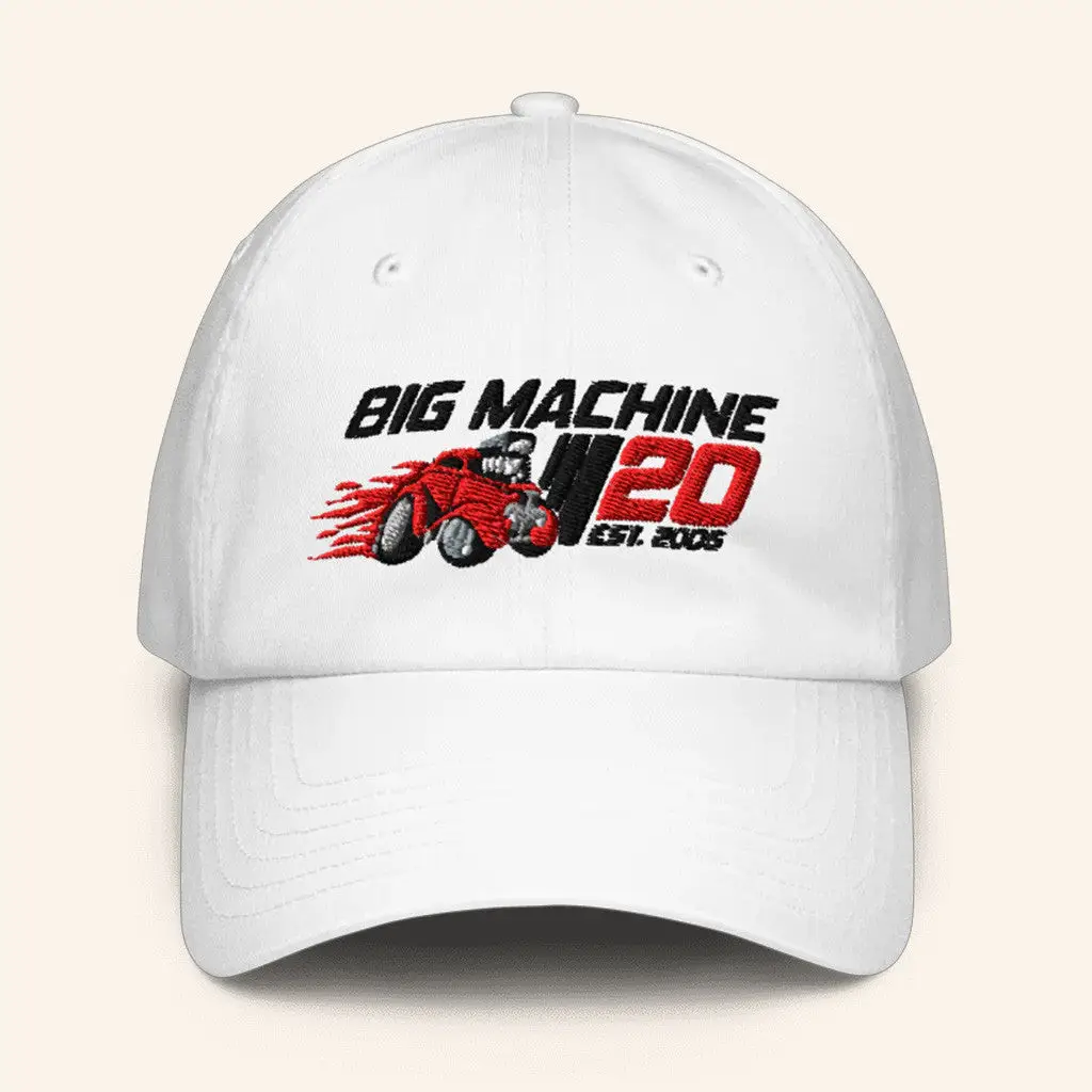 Big Machine Label Group Merch Bmlg 20Th Anniversary White Hat Embroidered Dad Gifts -WearandDecor