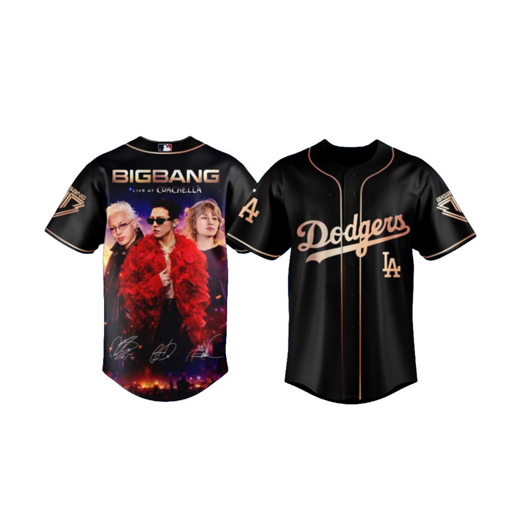 Bigbang X LA Dodgers Coachella 2026 Tour Jersey Big Bang Coachella Merch Gifts For Fans