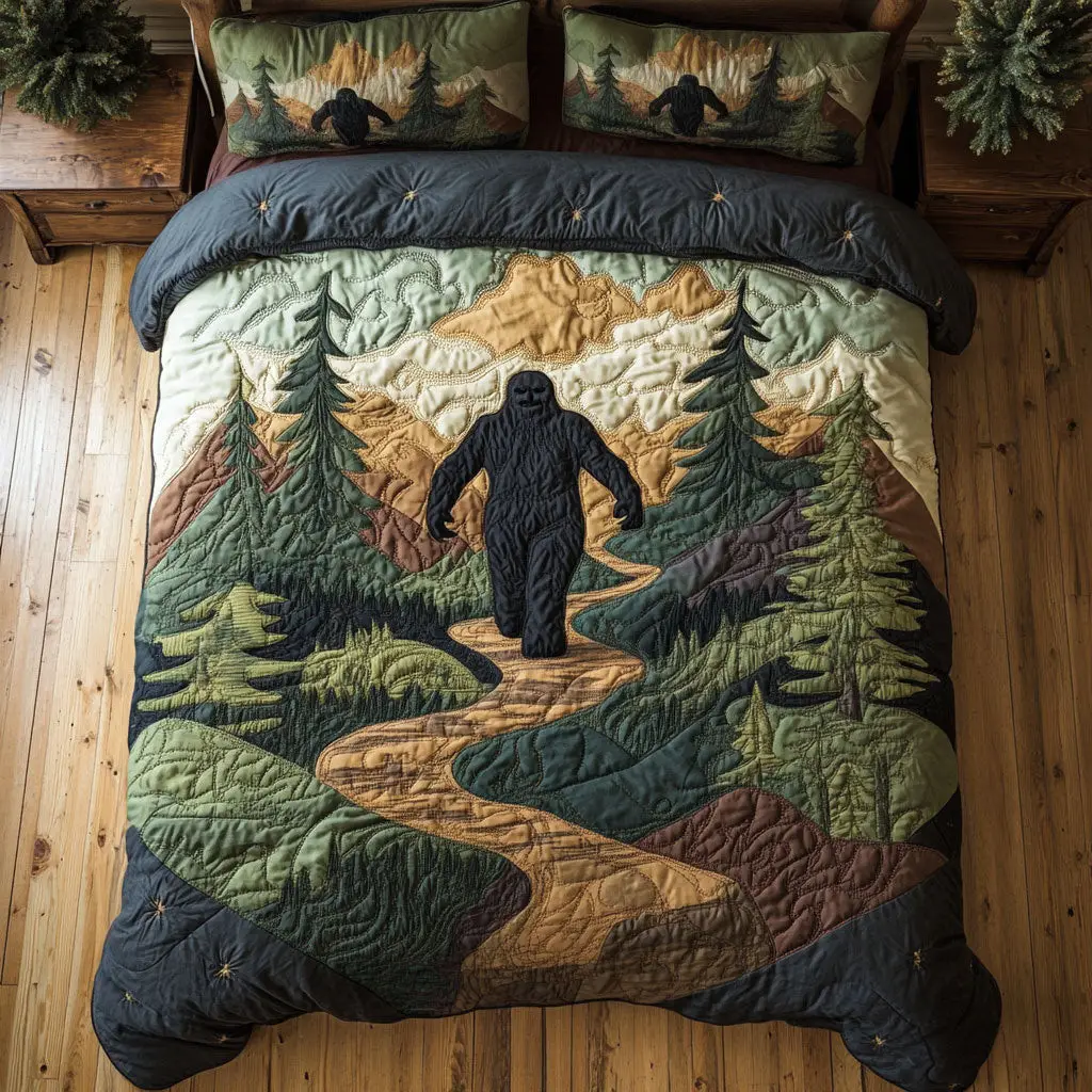 Bigfoot In Oregon Trail Quilted Bedding Set Duvet Cover Bedspread Bedroom Decor For Parents Bigfoot In Oregon Trail Quilted Bedding Set Duvet Cover Bedspread Bedroom Decor For Parents - Image 1