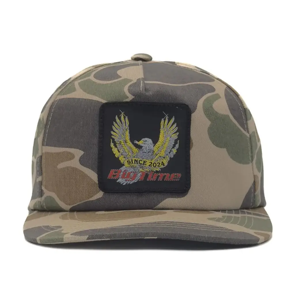BigTime Merch Bigtime Eagle Embroidered Camo Snapback Hat Xmas Gifts For Him -WearandDecor