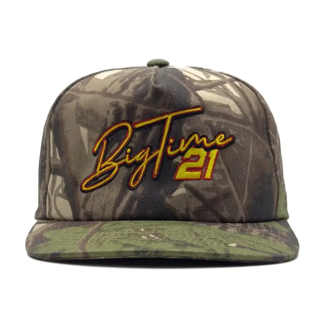 BigTime Merch Catfish Embroidered Camo Snapback Hat BigTime Hat Gifts For Father -WearandDecor BigTime Merch Catfish Embroidered Camo Snapback Hat BigTime Hat Gifts For Father -WearandDecor - Image 1