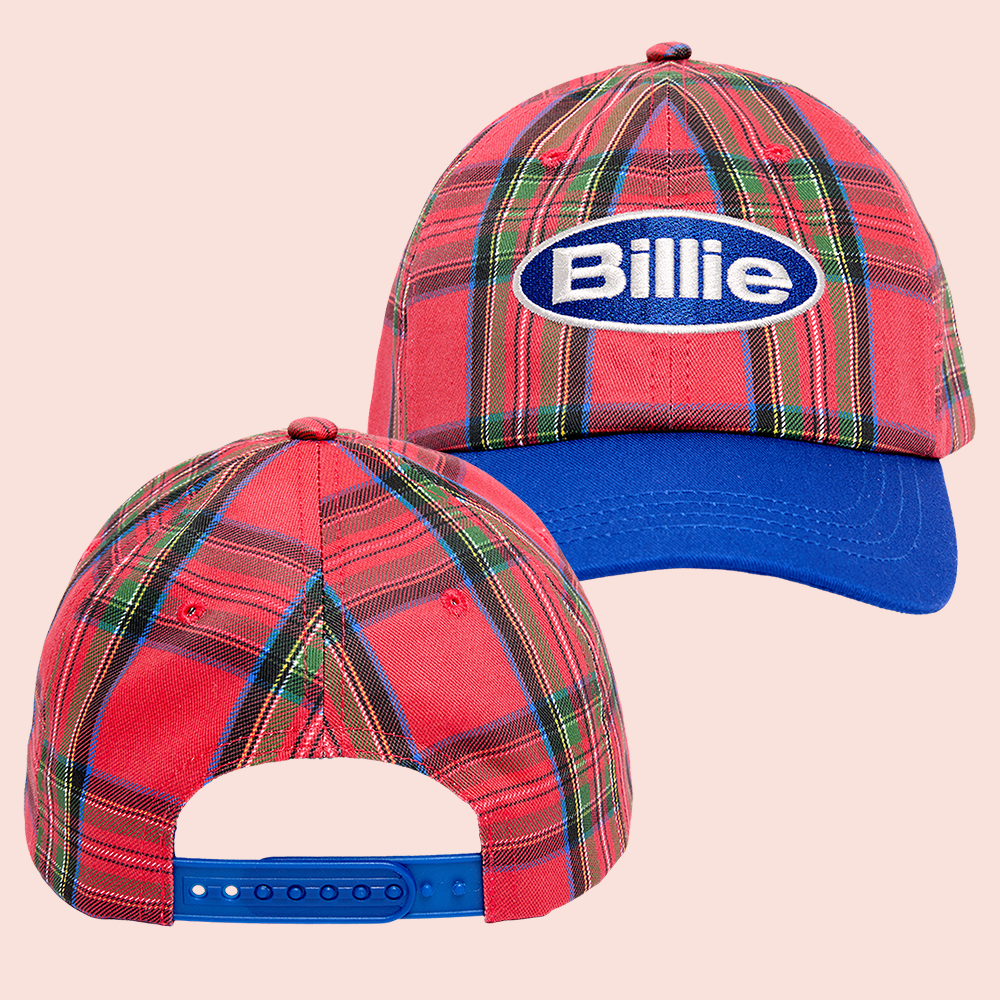 Billie Eilish Merch Cap Billie Tartan Plaid Ball Cap Gift For Men