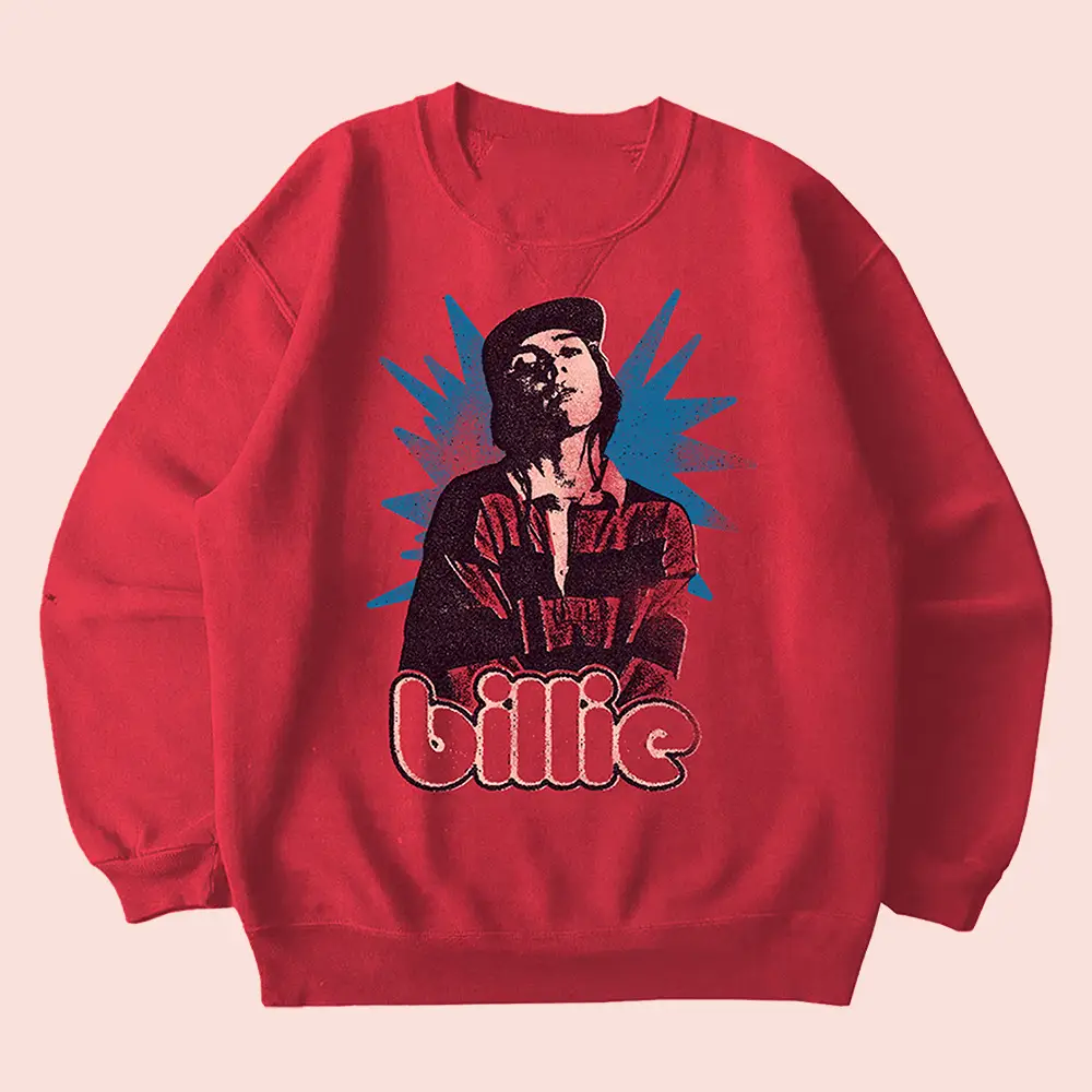 Billie Eilish Merchandise Billie Lost Love Red Sweatshirt Concert Fashion Gifts For Fans Billie Eilish Merchandise Billie Lost Love Red Sweatshirt Concert Fashion Gifts For Fans - Image 1