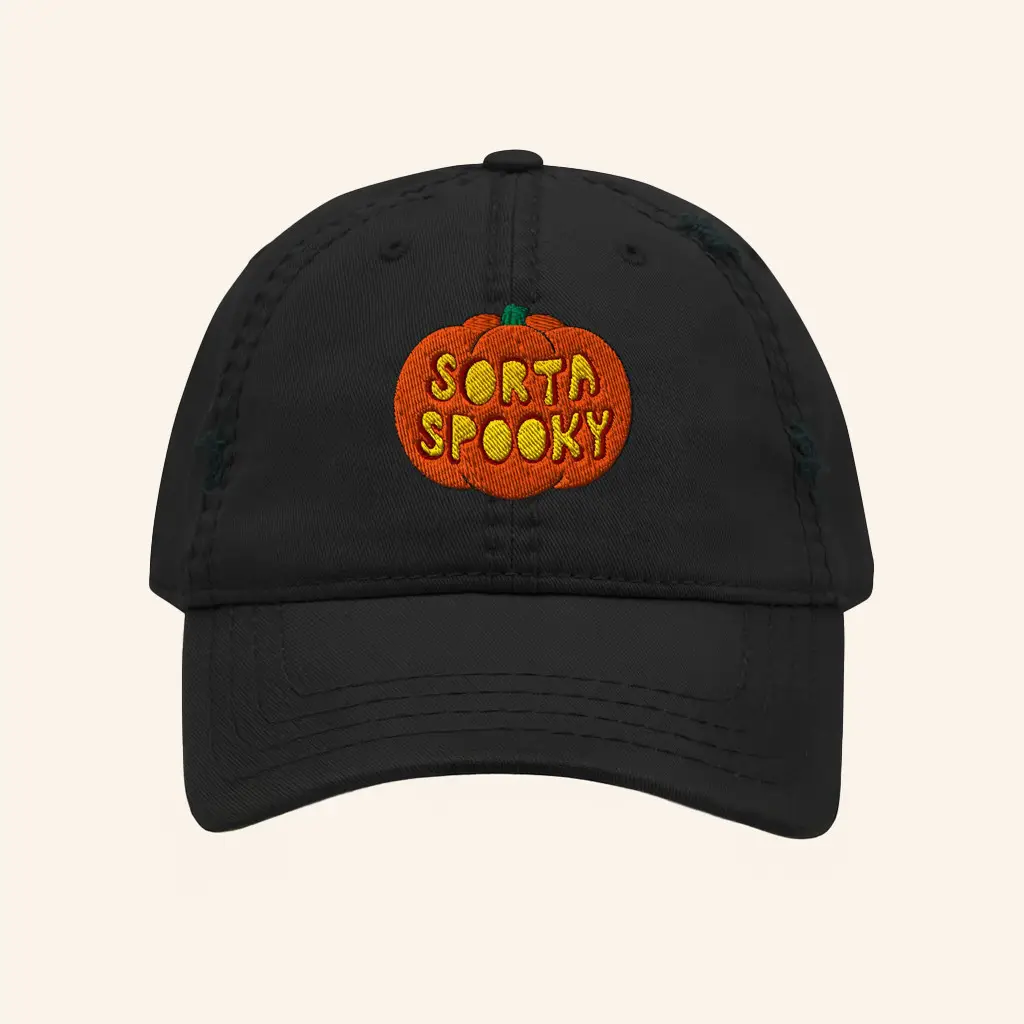 Billy Ends The World Merch Creep It Sorta Spooky Pumpkin Embroidered Hat Husband Gifts -WearandDecor