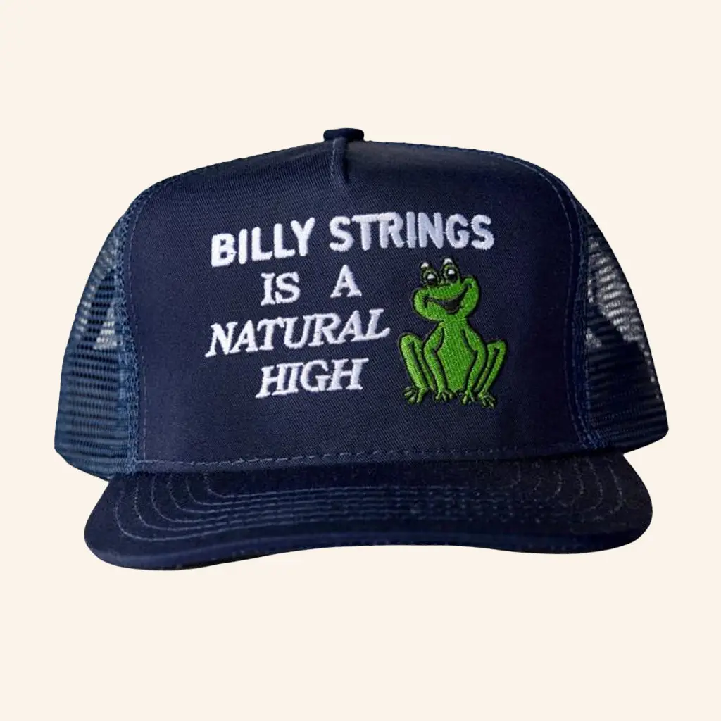 Billy Strings Merch Billy Strings Is A Natural High Trucker Hat Embroidered Gifts For Besties -WearandDecor