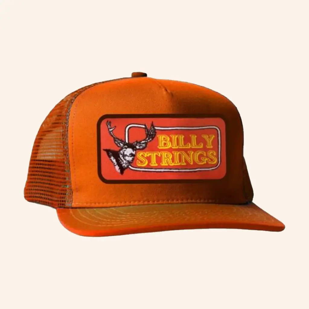 Billy Strings Merch Orange Deer Trucker Hat Imogene Willie Hat Presents For Music Lovers- WearandDecor Billy Strings Merch Orange Deer Trucker Hat Imogene Willie Hat Presents For Music Lovers- WearandDecor - Image 1