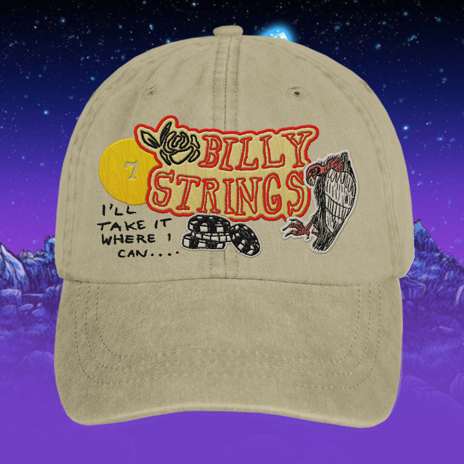 Billy Strings Winter Tour 2026 Merch Dad Hat I'll Take It Where Can Ball Cap Gift For Dad