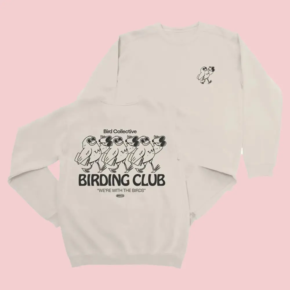 Bird Collective Merch Birding Club Were With The Birds Sweatshirt Gift For Bird Lovers