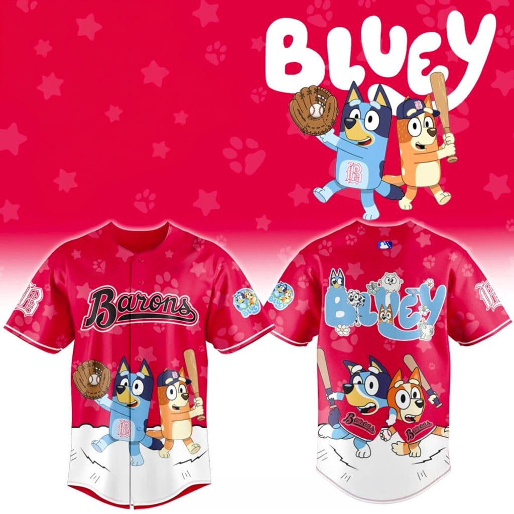 Birmingham Barons Bluey Night Jersey 2026 Birmingham Barons Merch Cool Baseball Gifts