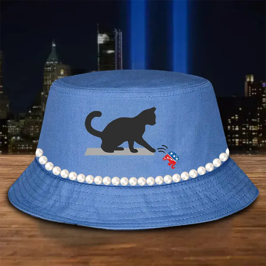 Black Cat Kamala Harris 2024 Bucket Hat Harris For President Political Hat Gifts For Her