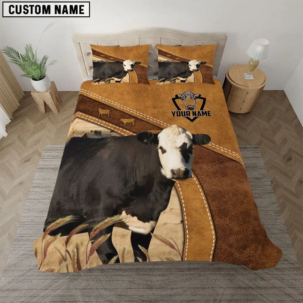 Black Hereford Cattle Customized Bedding Set Thoughtful Wedding Gifts