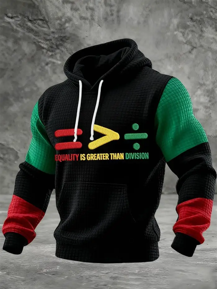 Black History Month Commemorative Hoodie Equality Is Greater Than Division Gift For Dad