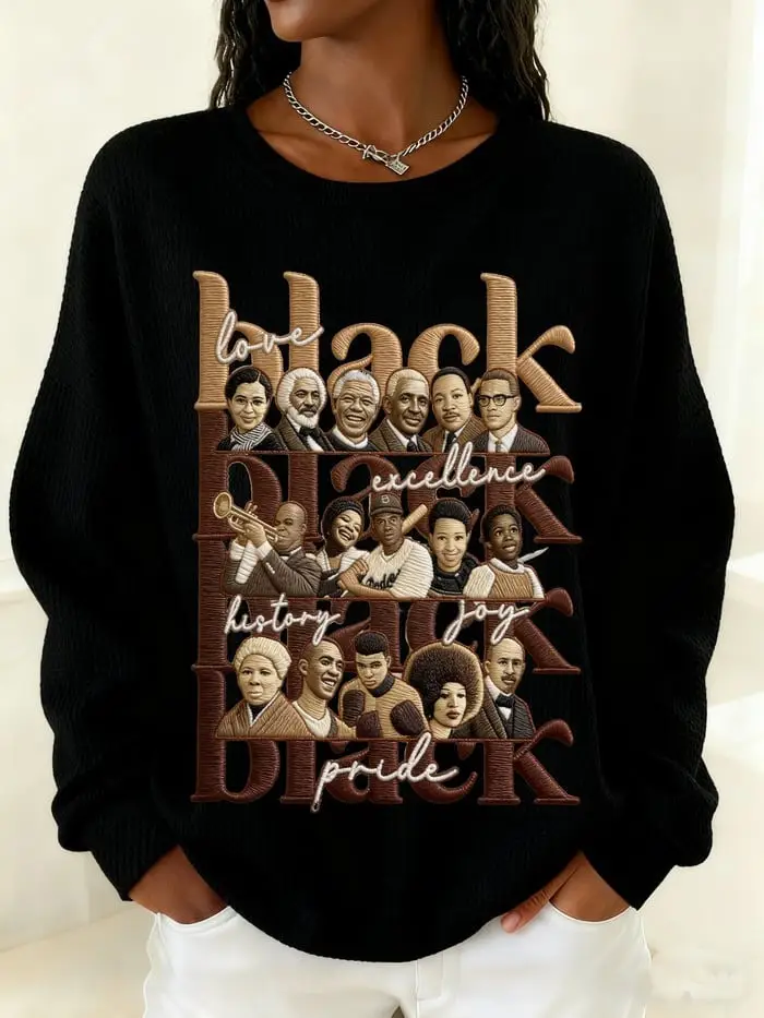 Black History Month Merch African American Faith Inspired Sweatshirt Melanin Pride Gift Black History Month Merch African American Faith Inspired Sweatshirt Melanin Pride Gift - Image 1