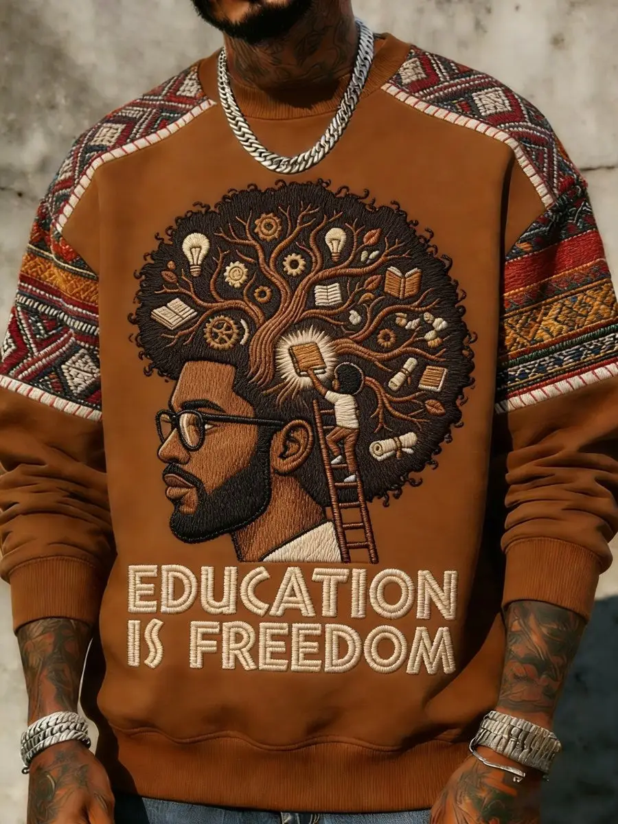 Black History Month Merch Men's African Culture Sweatshirt Melanin Pride Gift Ideas