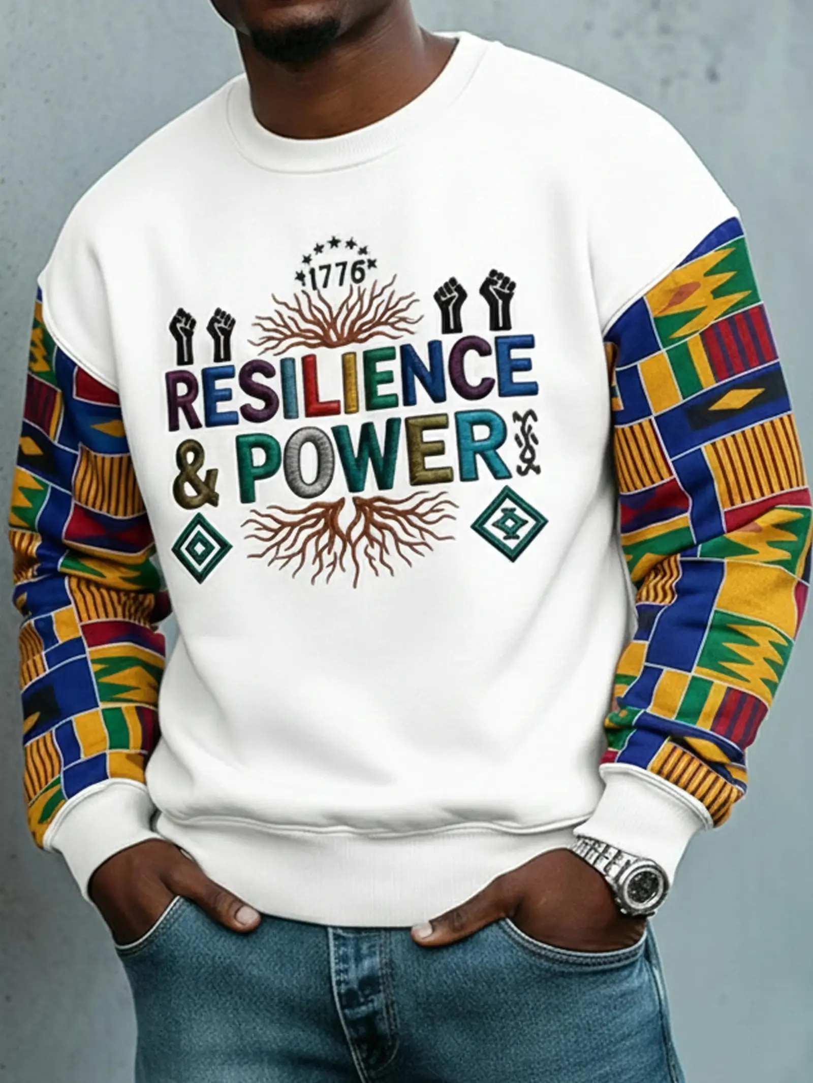 Black History Month Merch Resilience Power Sweatshirt Unique Gifts For Grandpa