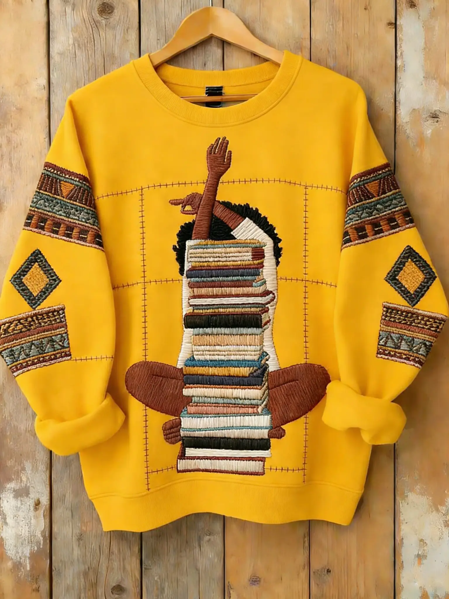 Black History Month Sweatshirt Stacked Books Sweatshirt Bookworm Gifts For African American Black History Month Sweatshirt Stacked Books Sweatshirt Bookworm Gifts For African American - Image 1