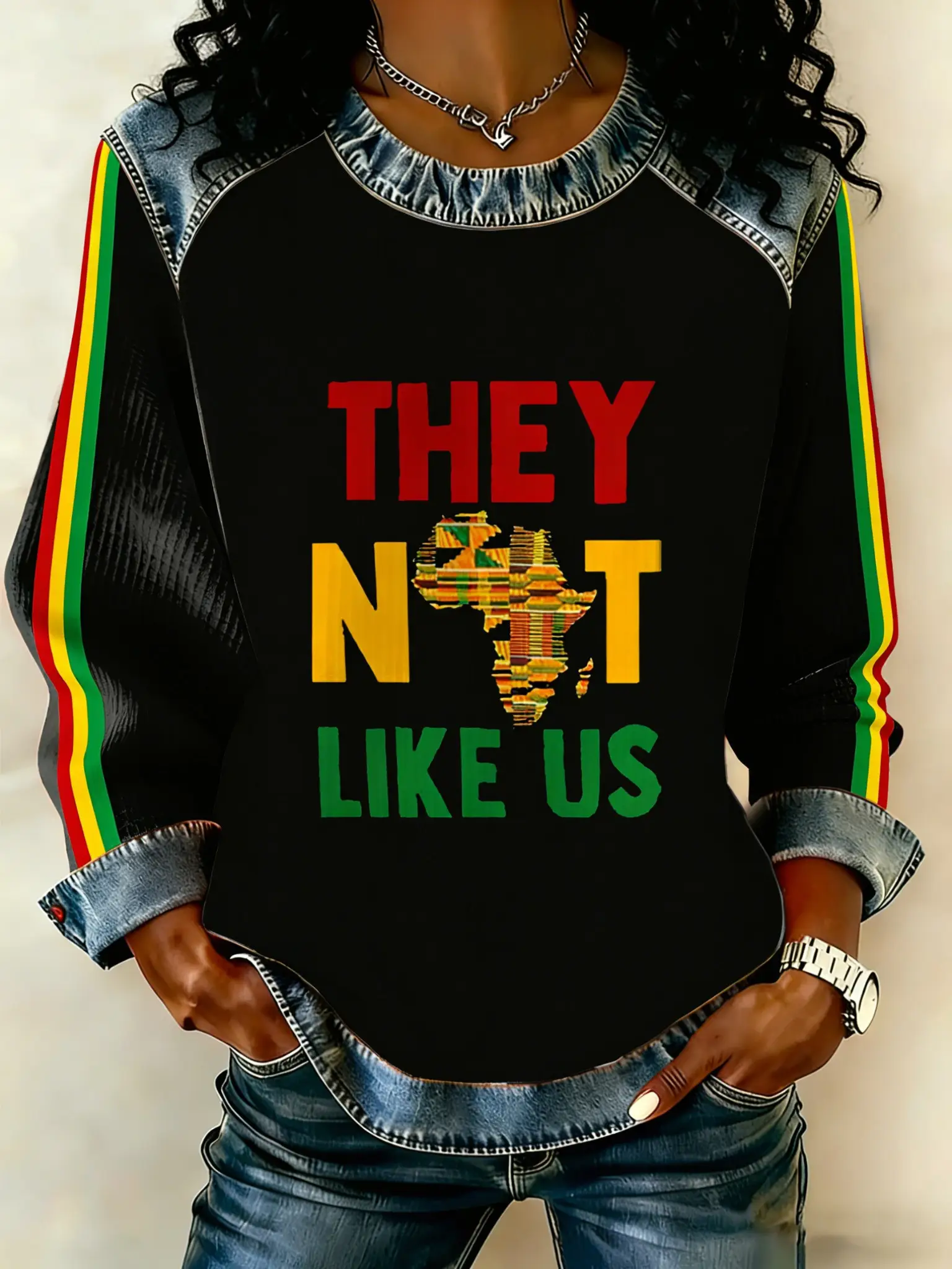 Black History Month Sweatshirt They Not Like Us African American Pride Apparel Gifts For Her Black History Month Sweatshirt They Not Like Us African American Pride Apparel Gifts For Her - Image 1