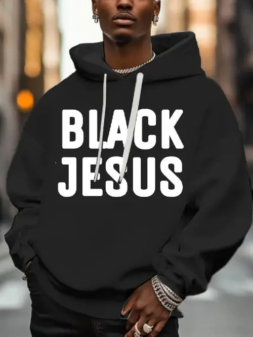Black Jesus Hoodie Celebrating Black History Clothes Gift Ideas For Men's