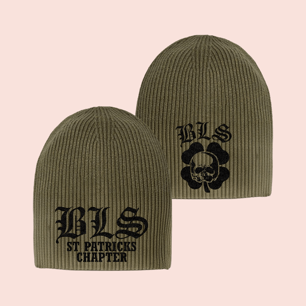Black Label Society Merch Lucky Clover St Patricks Chapter Beanie Unique Gift Ideas