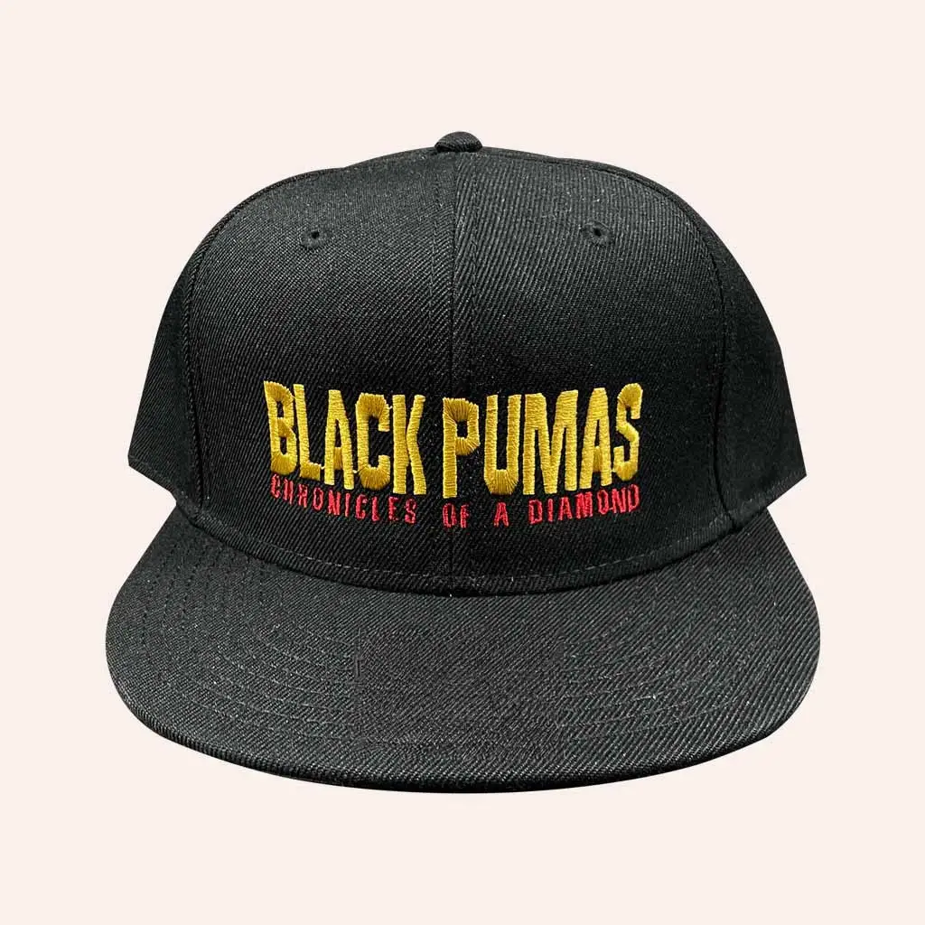 Black Pumas Merch Chronicles Of A Diamond Embroidered Snapback Hat Gifts For Band Fans -WearandDecor