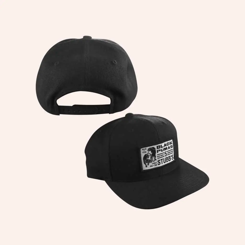 Black Pumas Merch Stubbs Historic Embroidered Snapback Hat Christmas Gift Ideas For Dad -WearandDecor