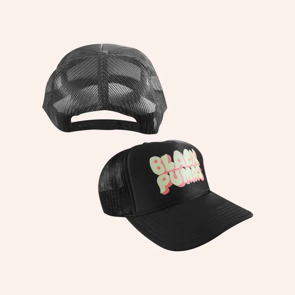 Black Pumas Merch Trucker Hat Christmas Gift Ideas For Men -WearandDecor Black Pumas Merch Trucker Hat Christmas Gift Ideas For Men -WearandDecor - Image 1