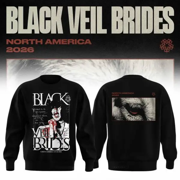 Black Veil Brides Merch North America Tour 2026 Sweatshirt Best Gift Idea For Fans