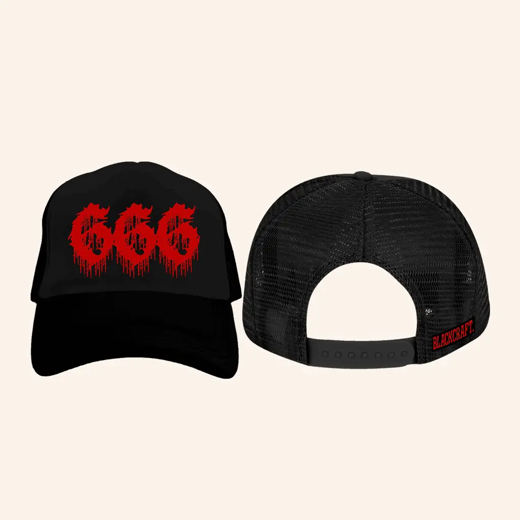 Blackcraft Cult Merch Dripping 666 Trucker Hat Birthday Gift Ideas For Husband -WearandDecor
