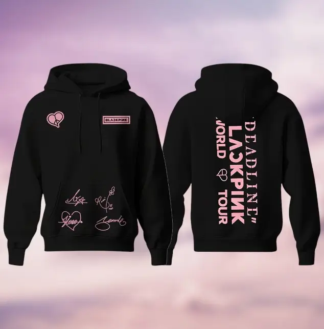 Blackpink Deadline World Tour Signature Hoodie Blackpink Clothing Gift For Kpop Music Fans