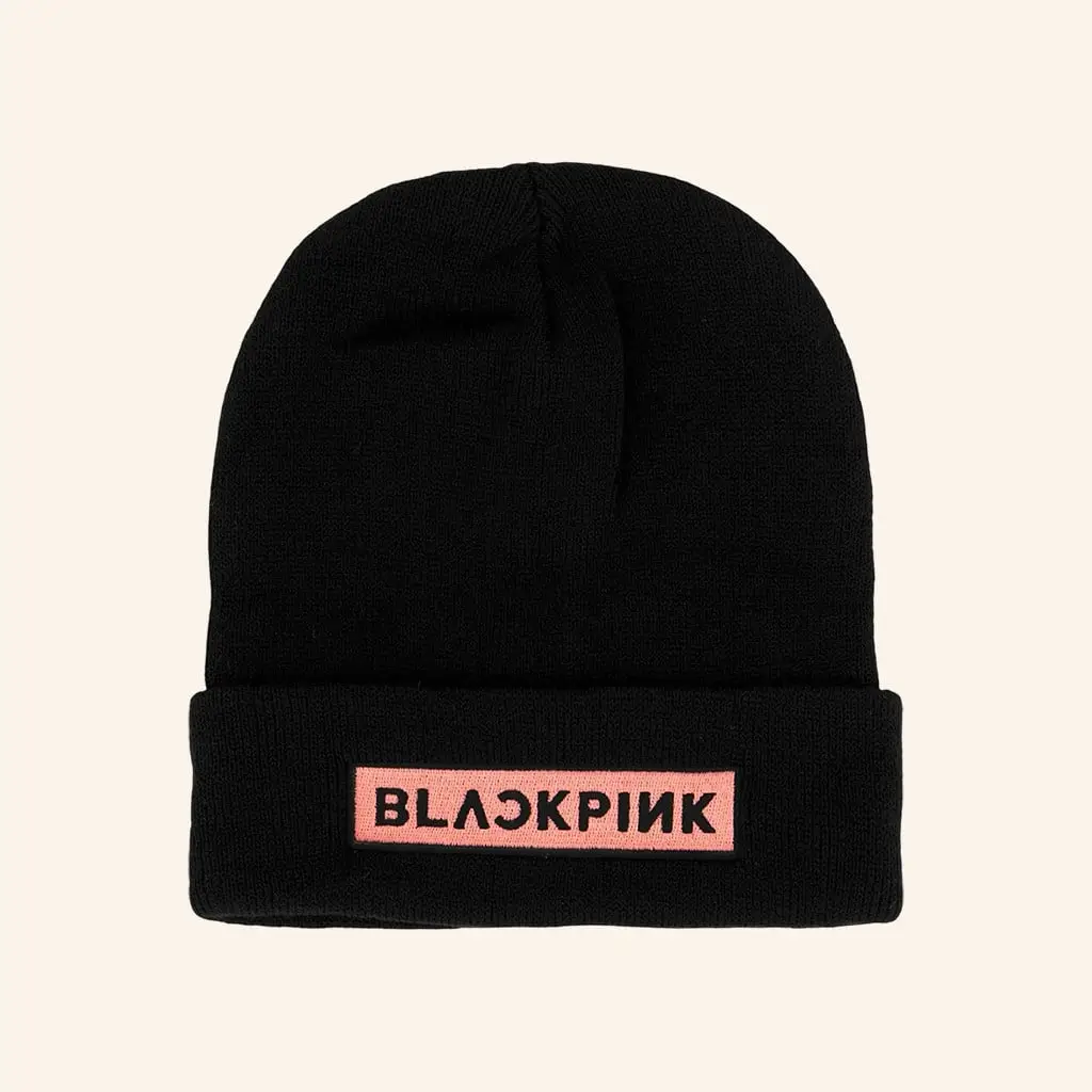 Blackpink Merch Logo Black Beanie Best Gifts For Blackpink Fans -WearandDecor