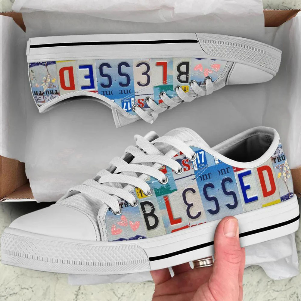 Blessed Christian Shoes Christian Low Top Shoes Trendy Women Gift For Her Blessed Christian Shoes Christian Low Top Shoes Trendy Women Gift For Her - Image 1