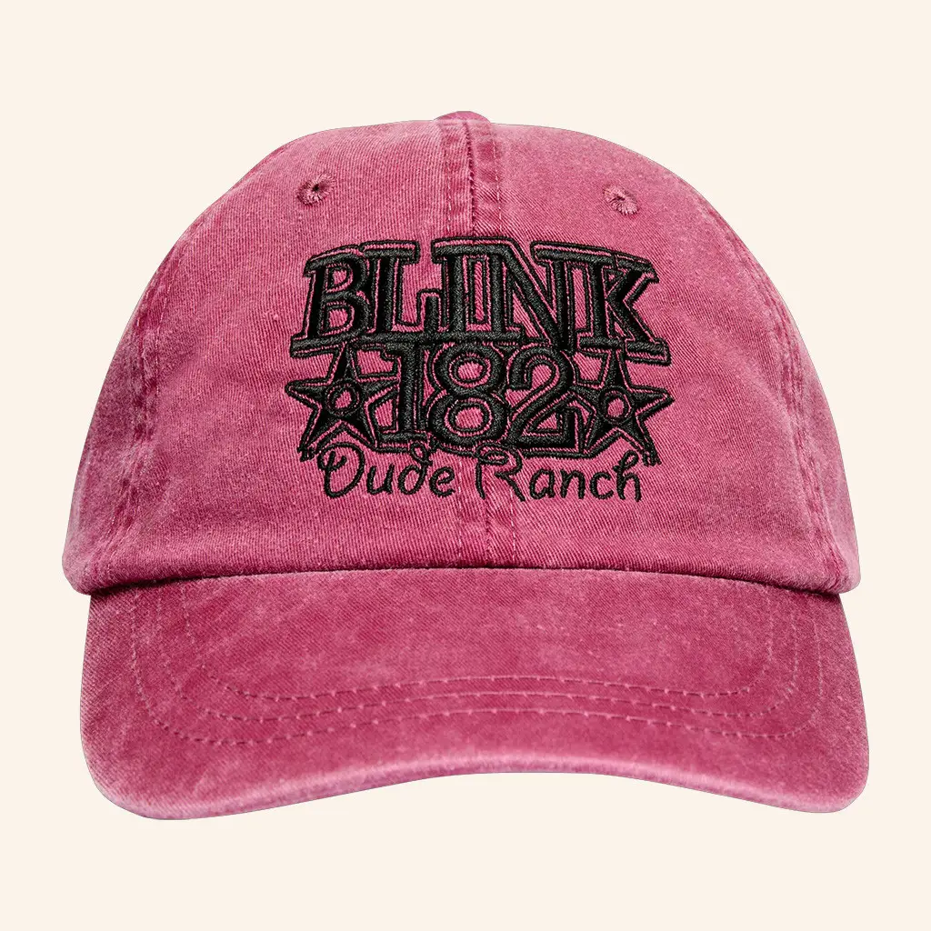Blink 182 Merch Dude Ranch Embroidered Hat Christmas Gift Ideas For Rock Fans - WearandDecor Blink 182 Merch Dude Ranch Embroidered Hat Christmas Gift Ideas For Rock Fans - WearandDecor - Image 1