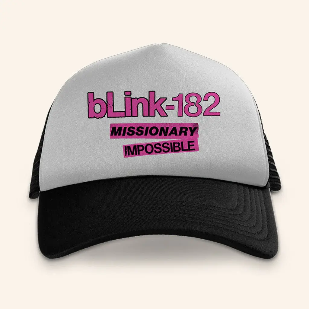 Blink 182 Merch Missionary Impossible Tour Trucker Hat Cool Gifts For Music Lovers -WearandDecor