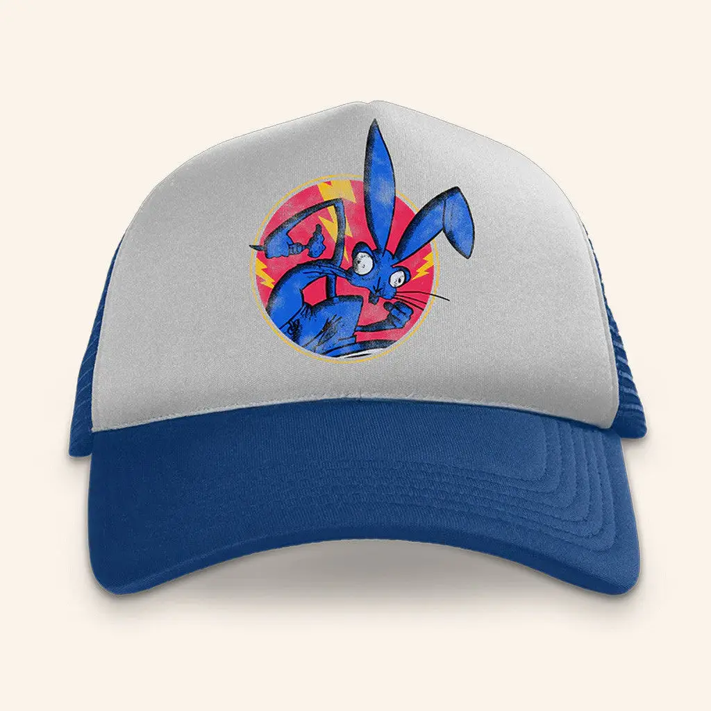 Blink 182 Merch Rabbit Trucker Hat Music Lover Gift Ideas For Him -WearandDecor Blink 182 Merch Rabbit Trucker Hat Music Lover Gift Ideas For Him -WearandDecor - Image 1