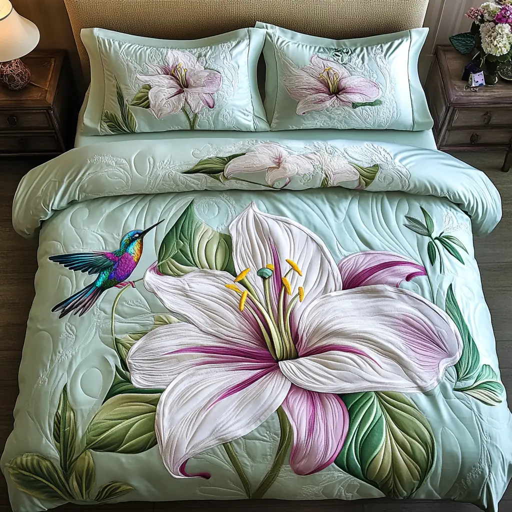 Blossom Beauty Quilted Bedding Set Stylish Bedding Merch Gift for Home Lovers