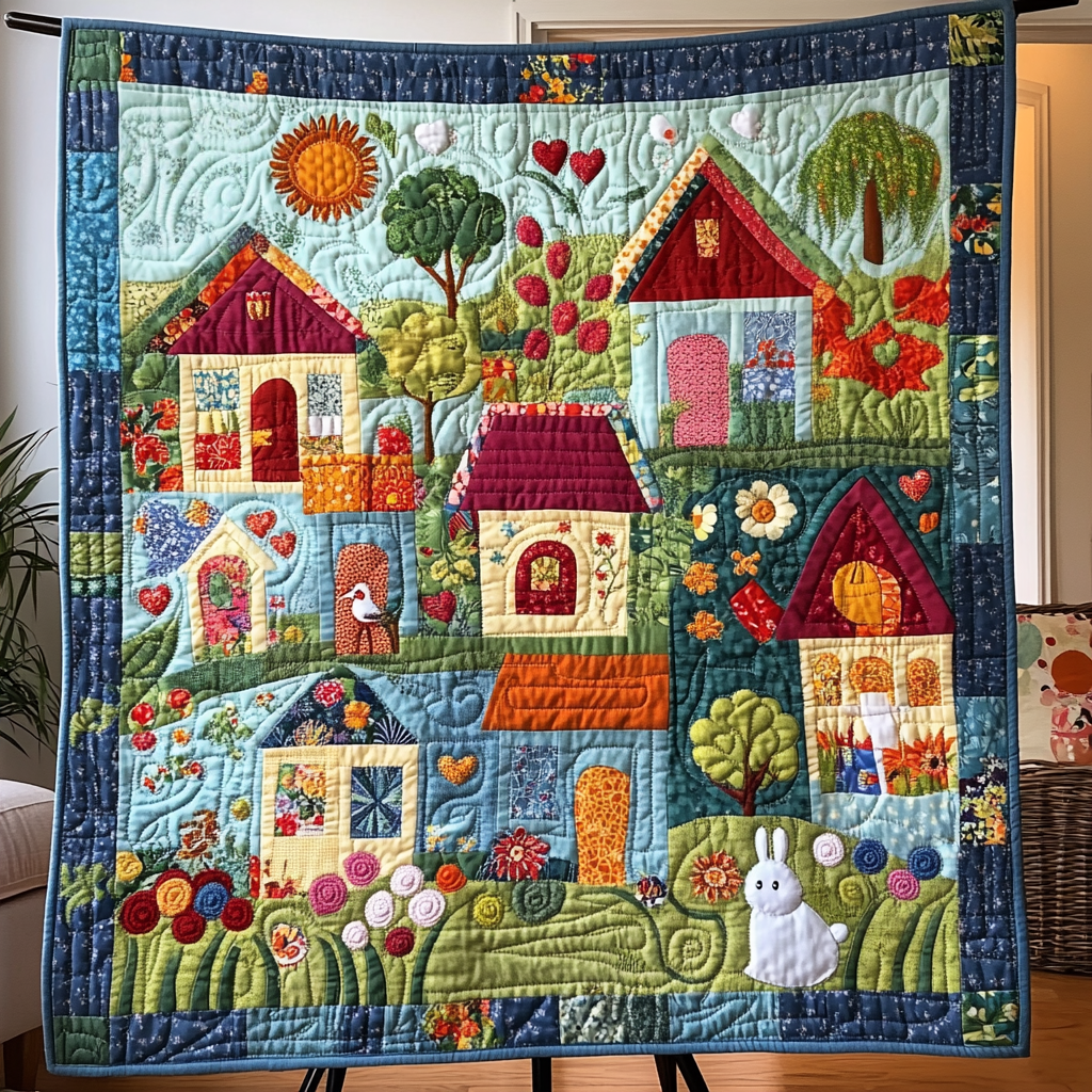 Blossom Lane Quilted Blanket Cute Throw Blanket Best Gifts For Nature Lovers