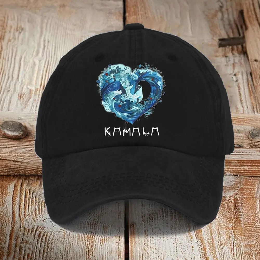 Blue Wave With Cats Childless Cat Lady Hat Harris For President Hat 2024 Political Cap