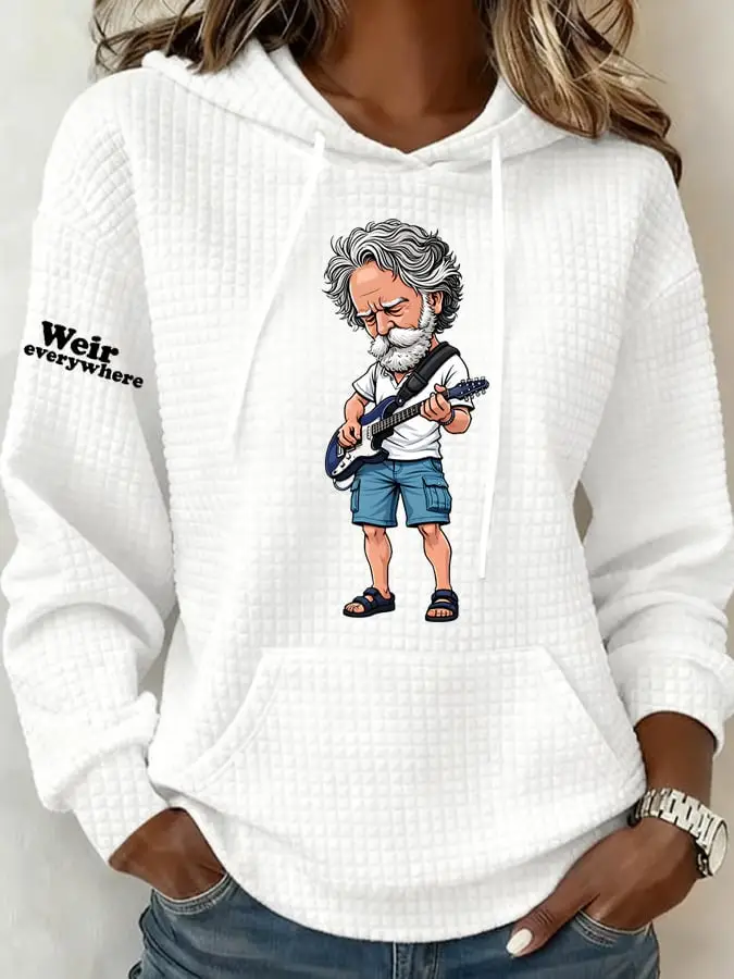 Bob Weir Everywhere Hoodie Women's Rock Tribute Hooded Sweatshirt RIP Bob Weir Memorial Gift
