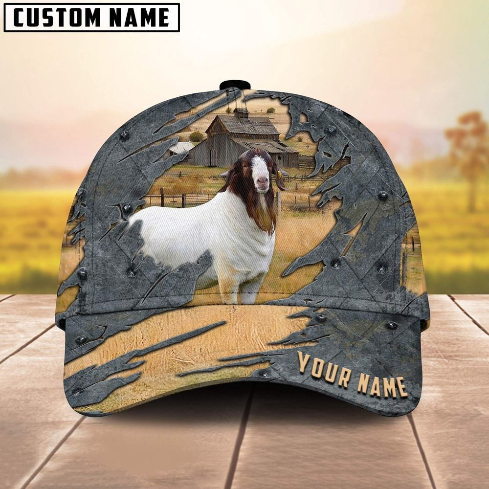Boer Goat Customized Name Cap Farm Cap Farmer Baseball Cap Gift For Farmer