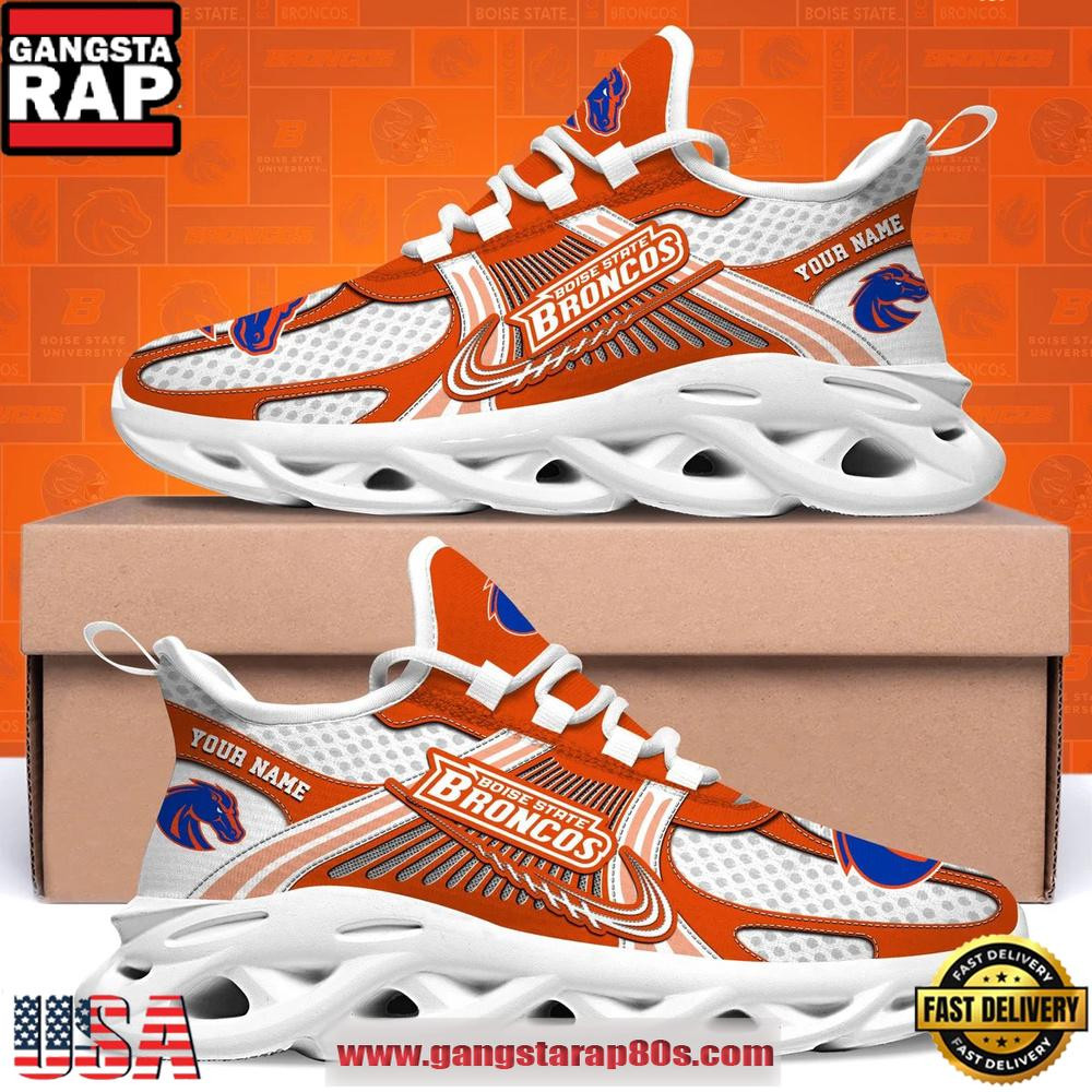 Boise State Broncos Custom Name Clunky Sneaker Max Soul Shoes