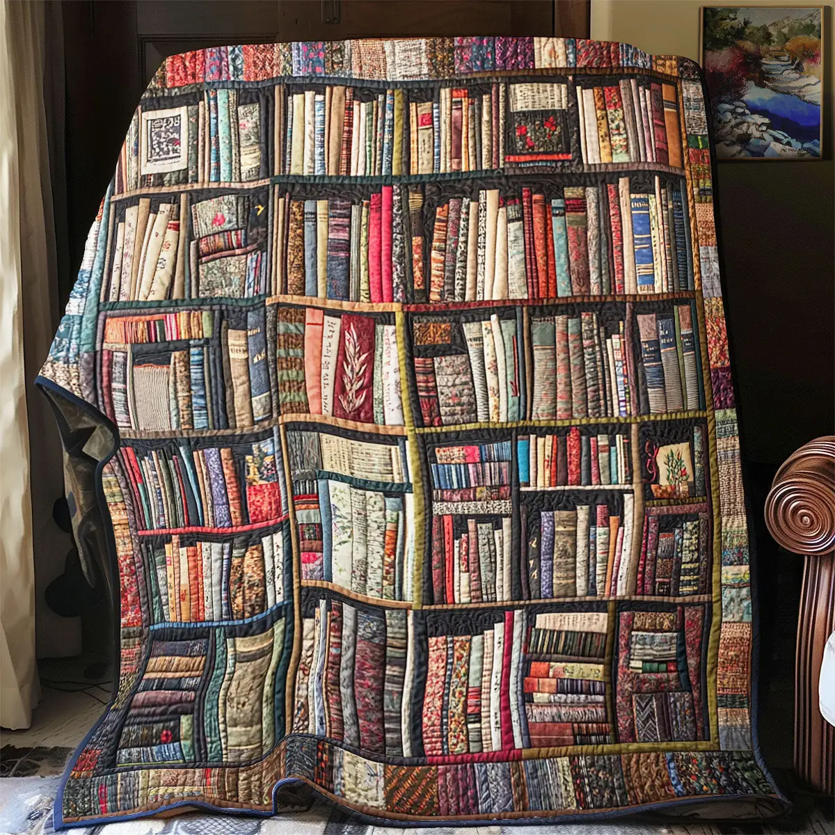 Bookshelf Quilt Blankets Throws And Blankets Great Gifts For Mom