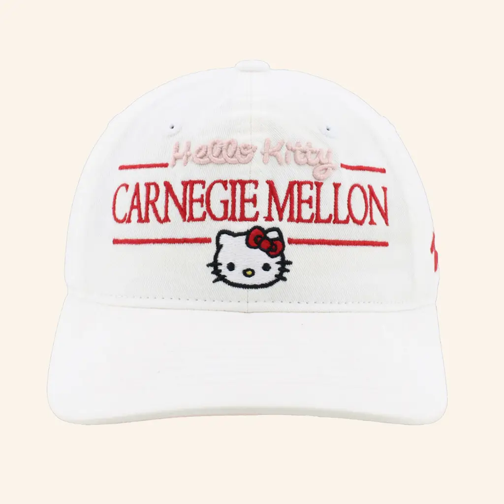 Bookstore Merch Carnegie Mellon Hello Kitty White Hat Embroidered Gifts For Girlfriend Bookstore Merch Carnegie Mellon Hello Kitty White Hat Embroidered Gifts For Girlfriend - Image 1